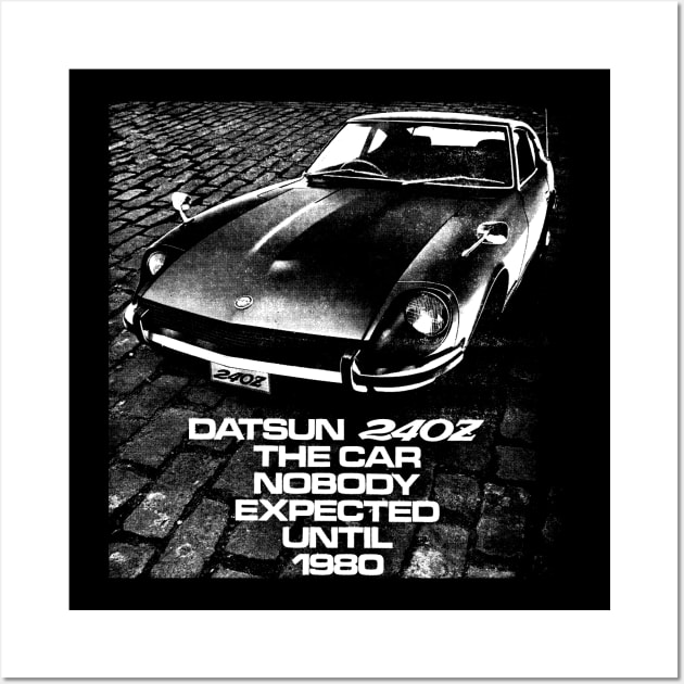 DATSUN 240Z - advert Wall Art by Throwback Motors